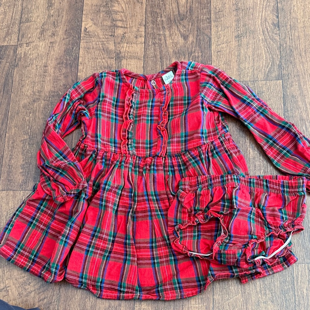 Baby Essentials Red Plaid Kids Dress